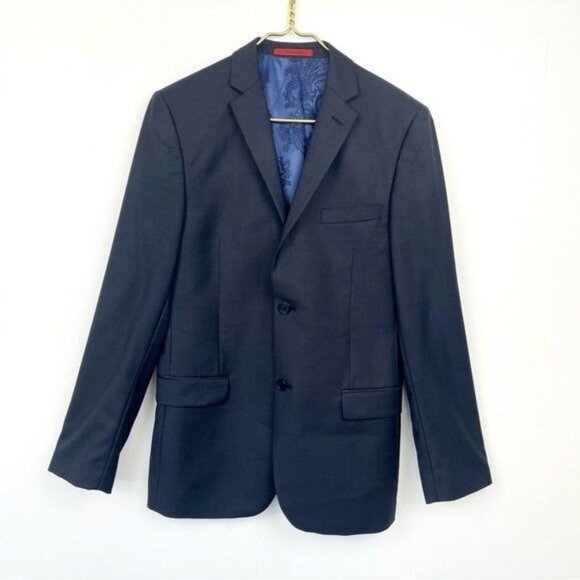 Ted Baker Endurance navy blue Suit Jacket Blazer size 38 satin Lining